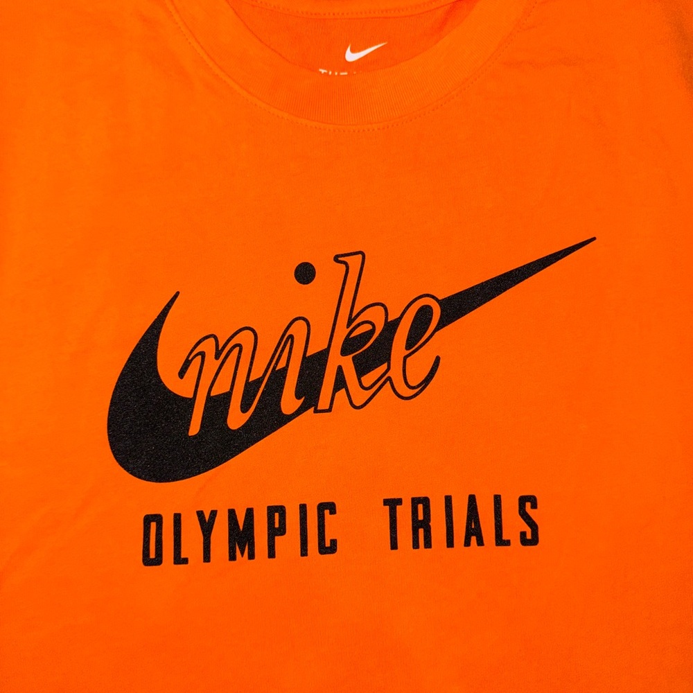 Nike Orange Short Sleeve Tee with Black Logo - Picture 2 of 4